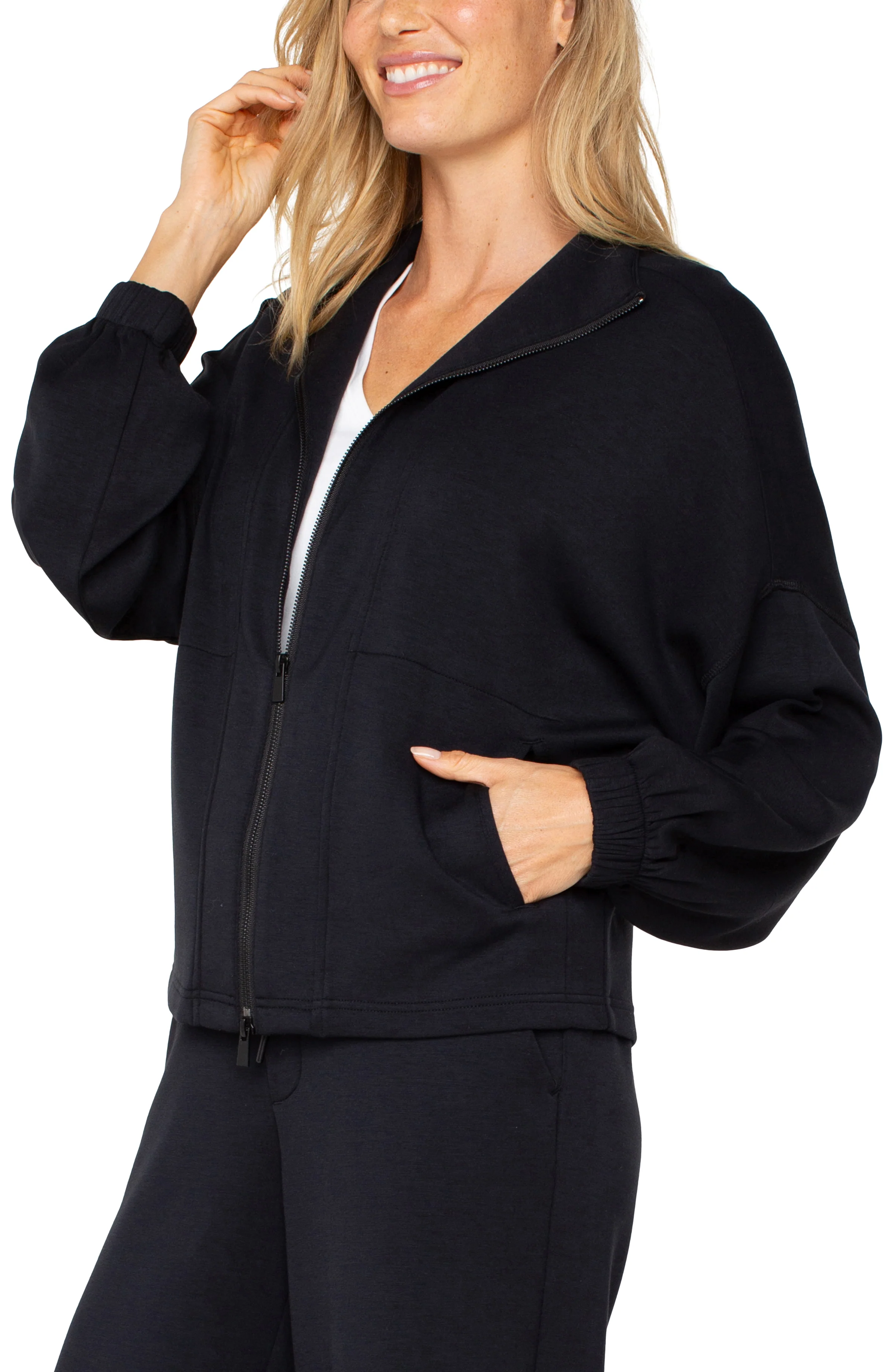 ZIP UP FUNNEL NECK JACKET - Image 5