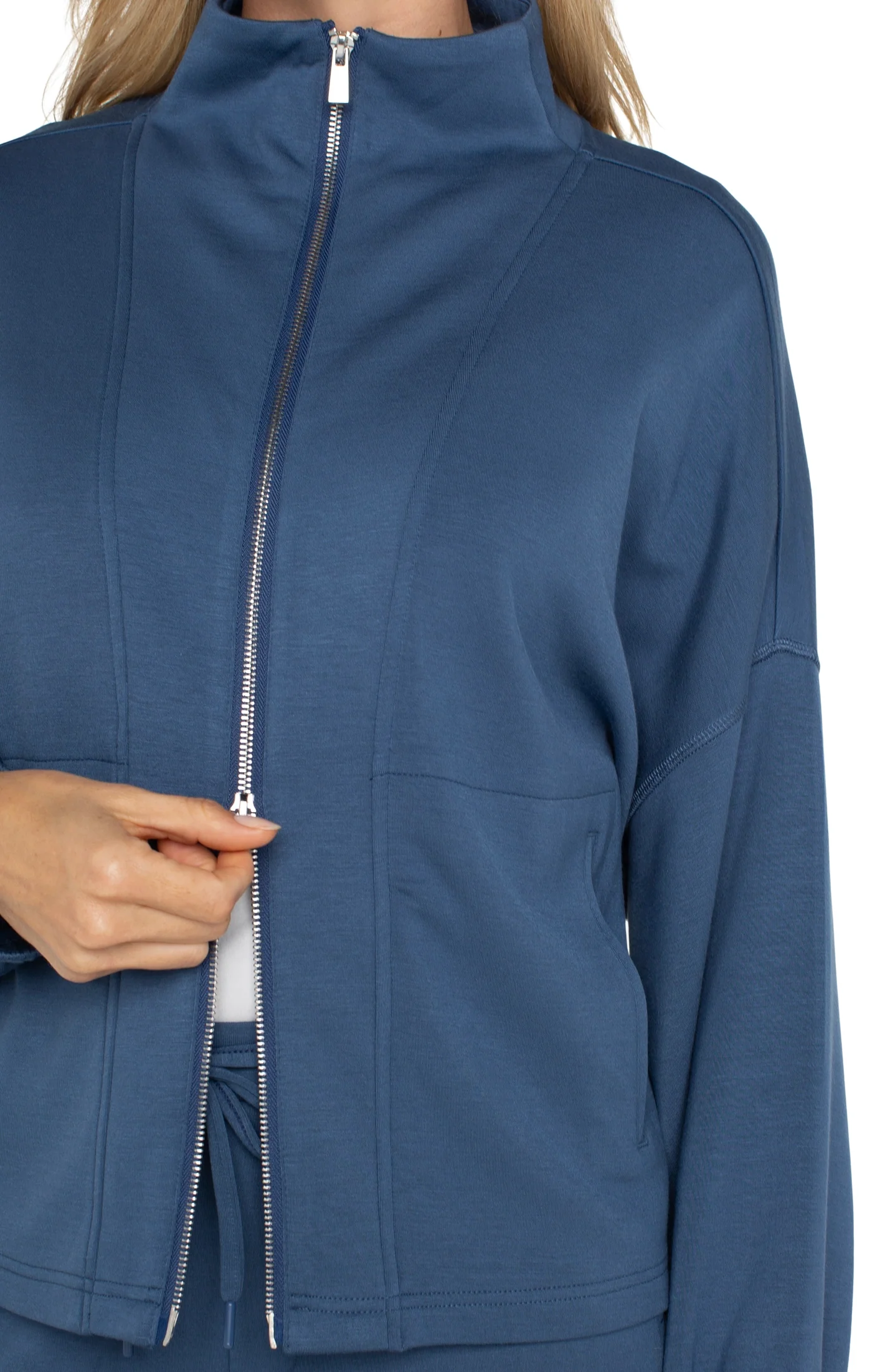 ZIP UP FUNNEL NECK JACKET - Image 5