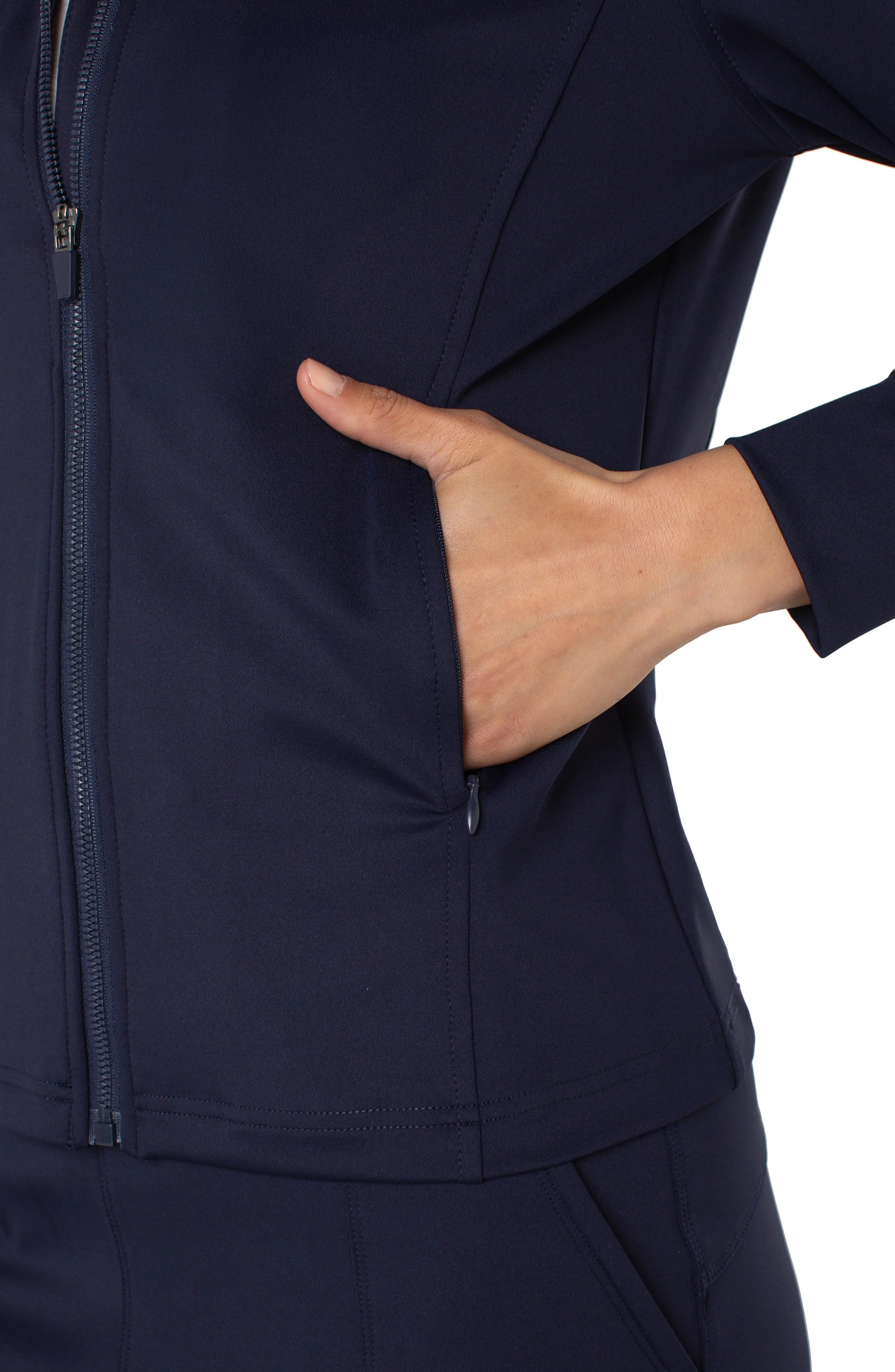 FULL ZIP SEAMED JACKET - Image 4