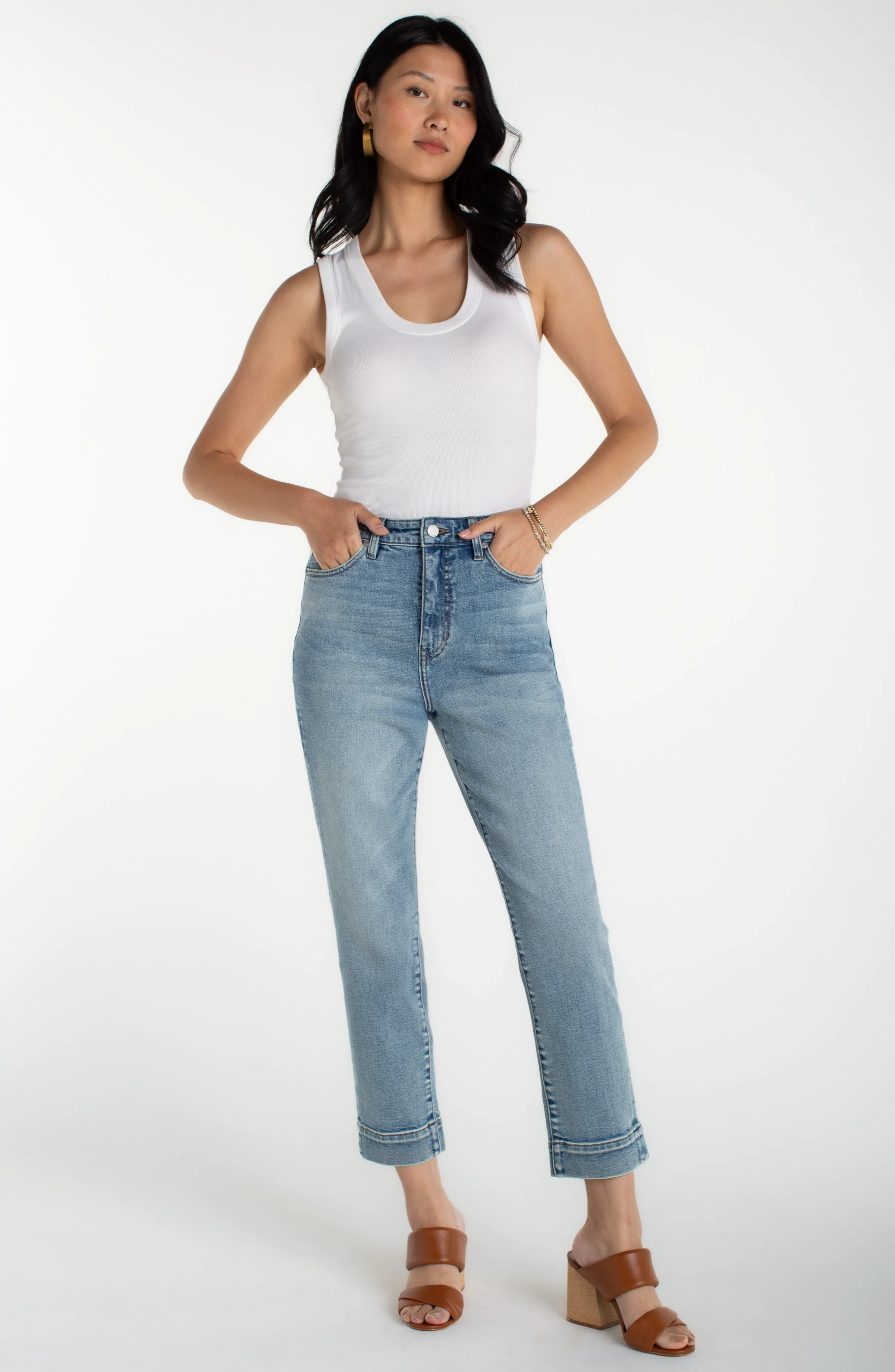 LIV RELAXED CROP SKINNY W/ WIDE HEM - Image 4
