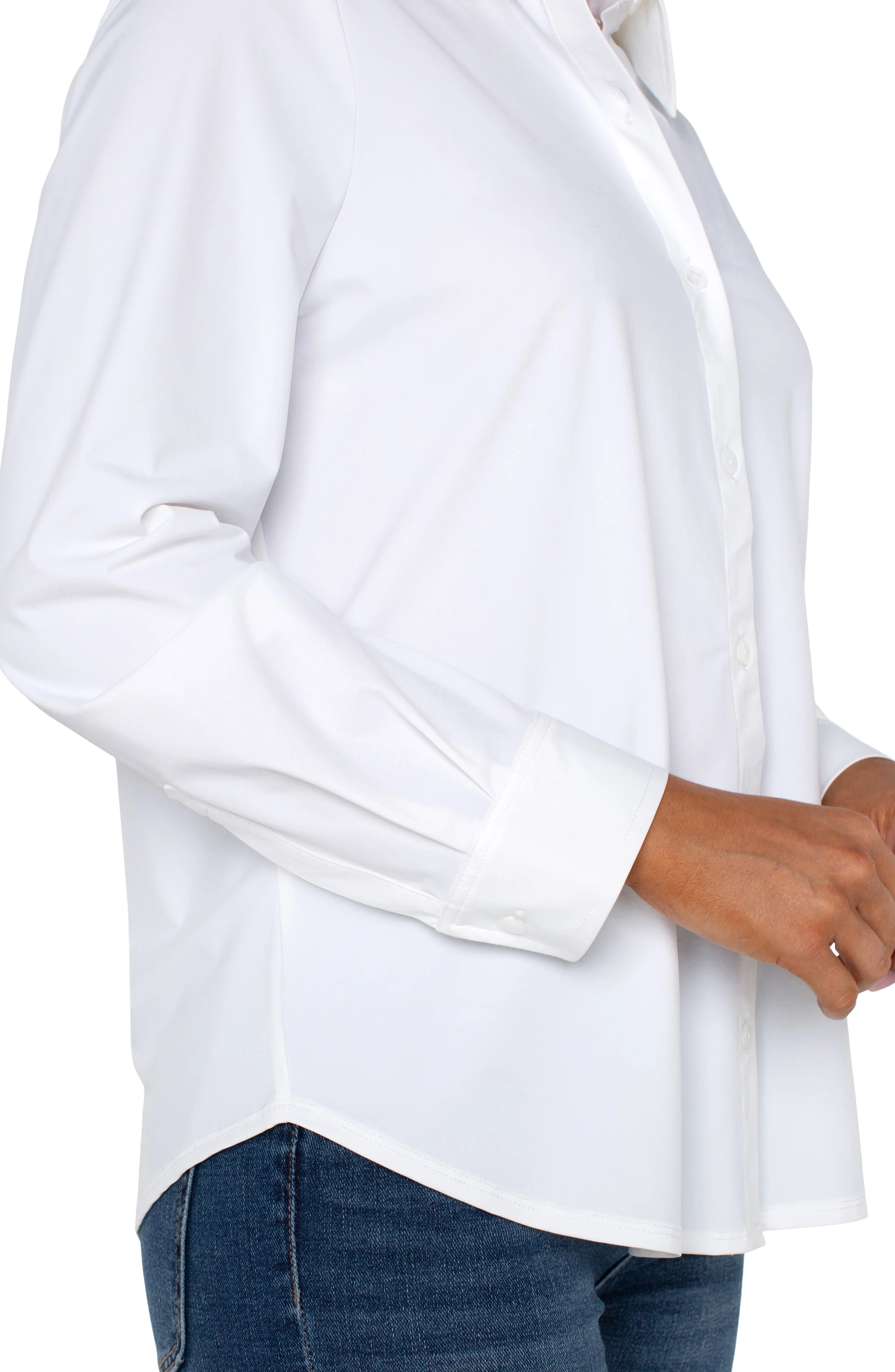 LONG SLEEVE BUTTON FRONT KNIT SHIRT - Image 3