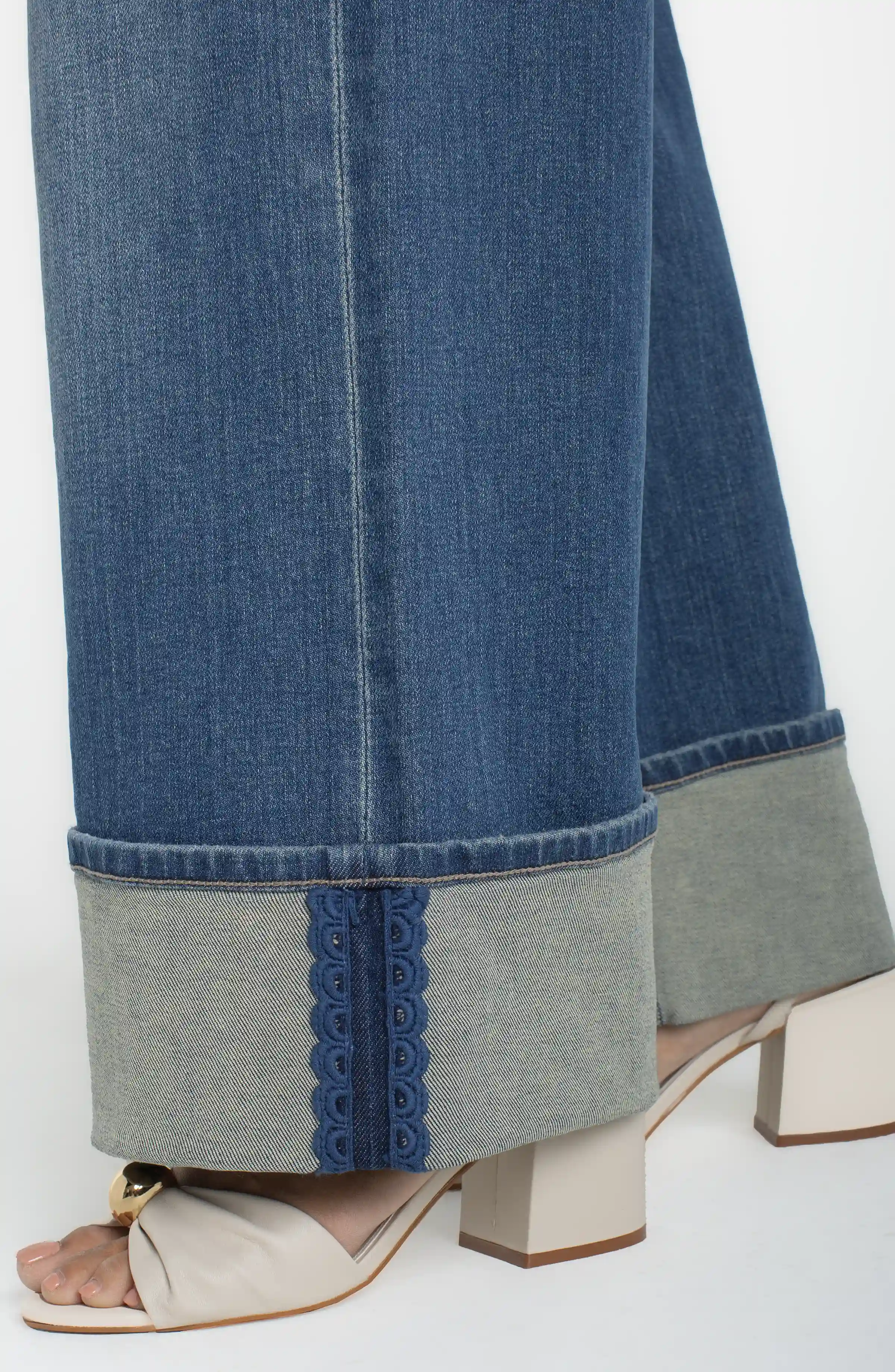 MORGAN CUFFED CROP WIDE LEG W/TRIM - Image 3