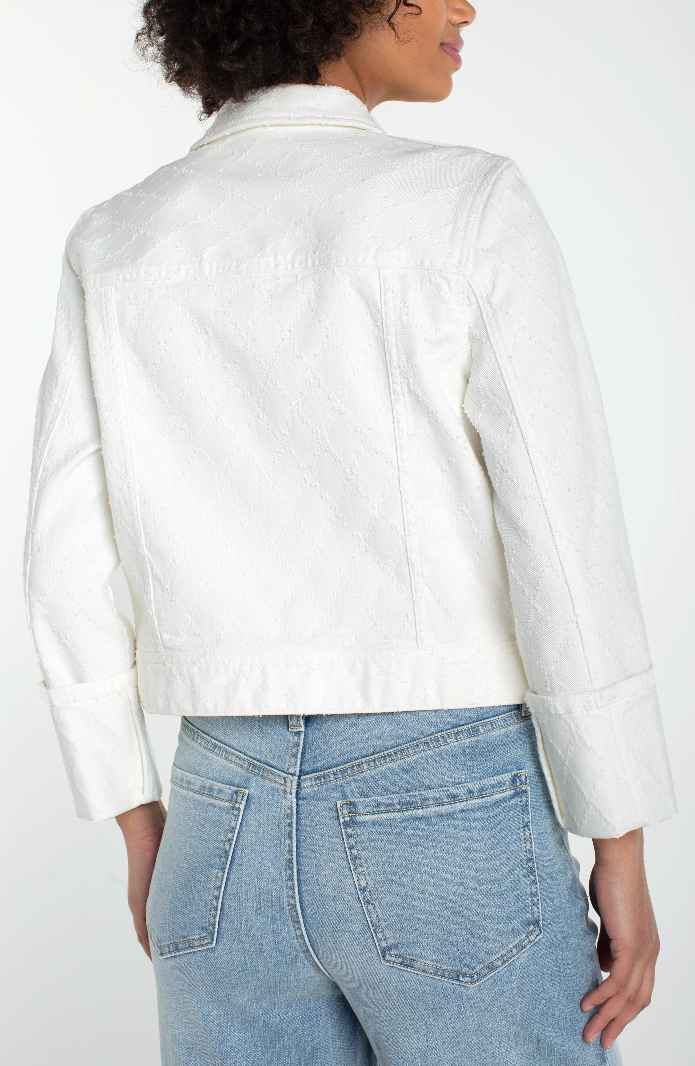 PETITE BRACELET LENGTH HIGH CUFF CROPPED JACKET - Image 3