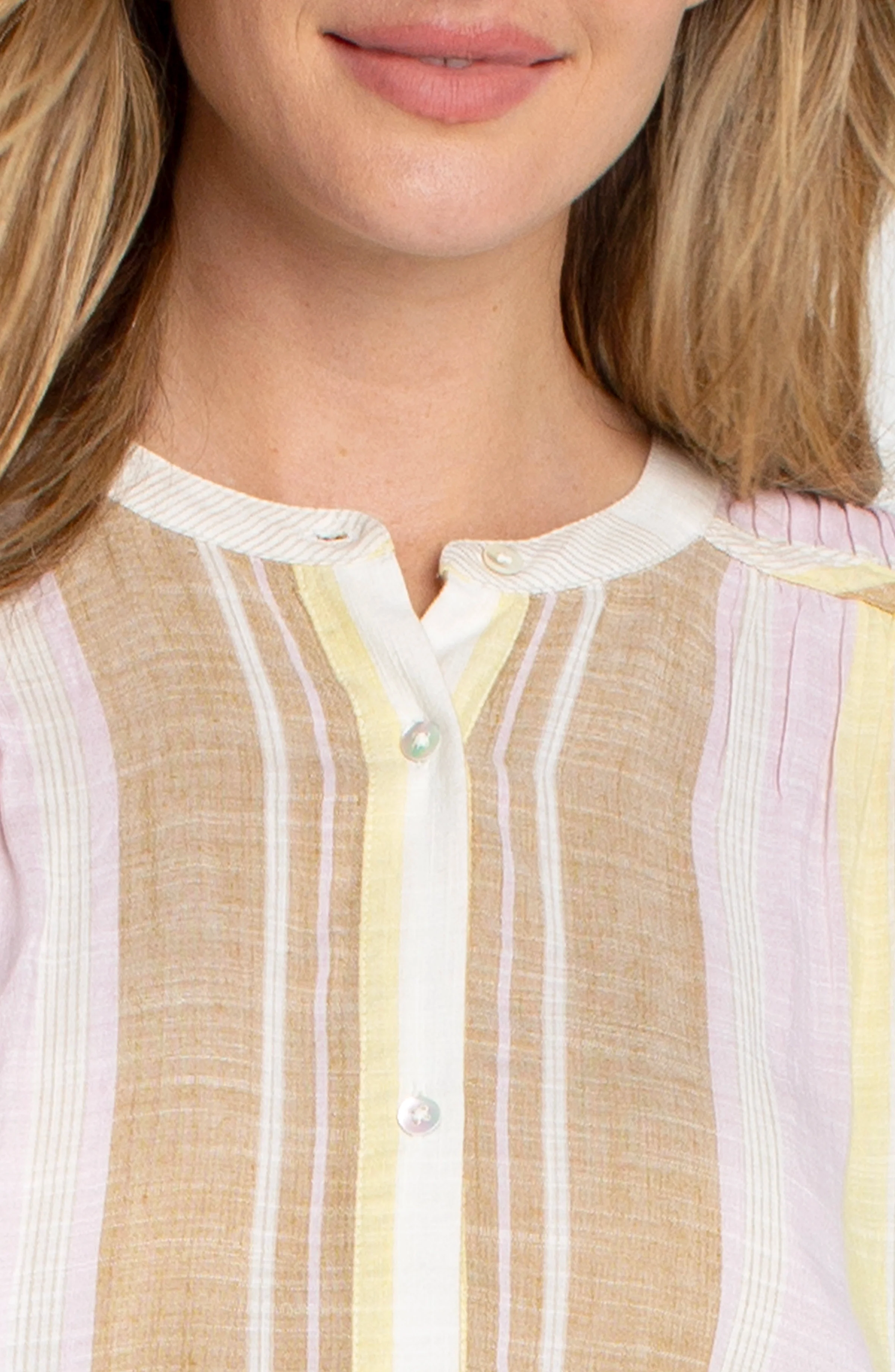 PETITE DOLMAN BUTTON FRONT WOVEN BLOUSE - Image 3