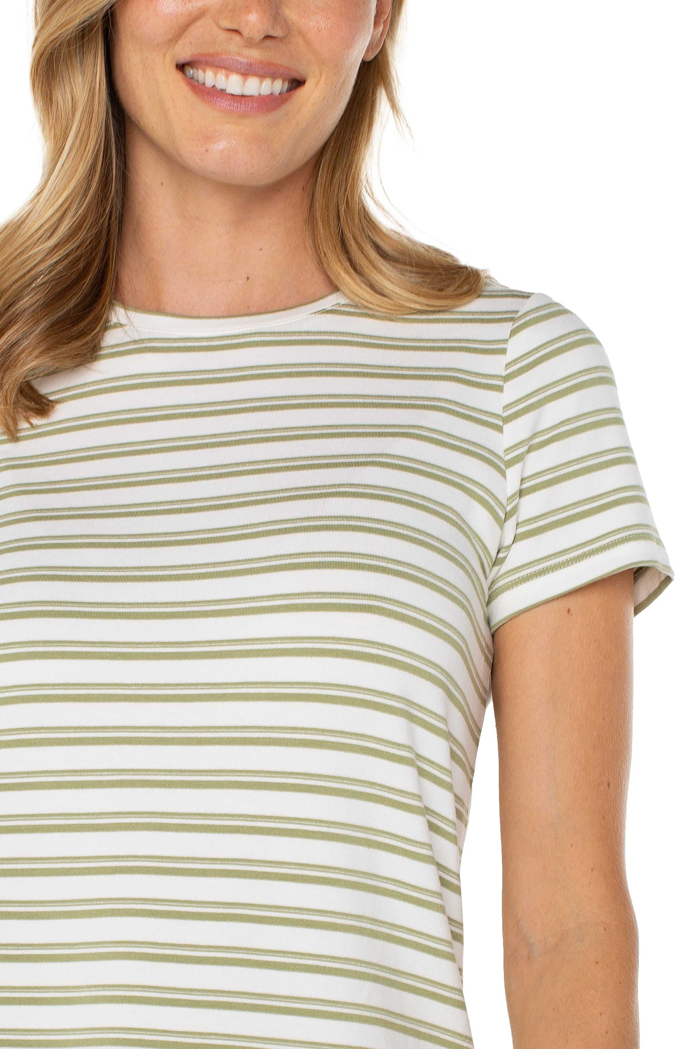 PETITE SHORT SLEEVE CREW NECK CLASSIC KNIT TEE - Image 3