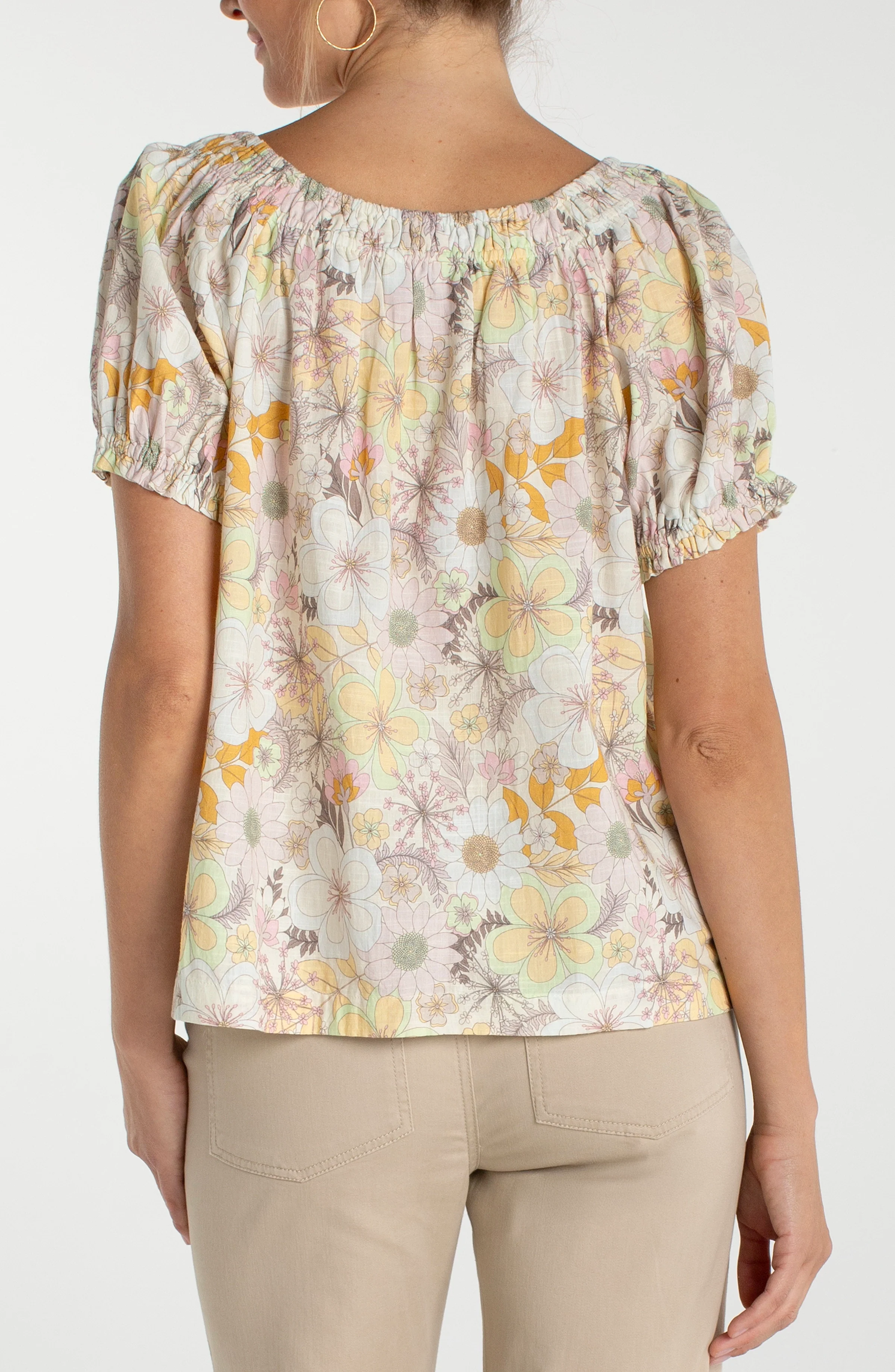 PETITE WOVEN TOP WITH FRONT TIE - Image 3