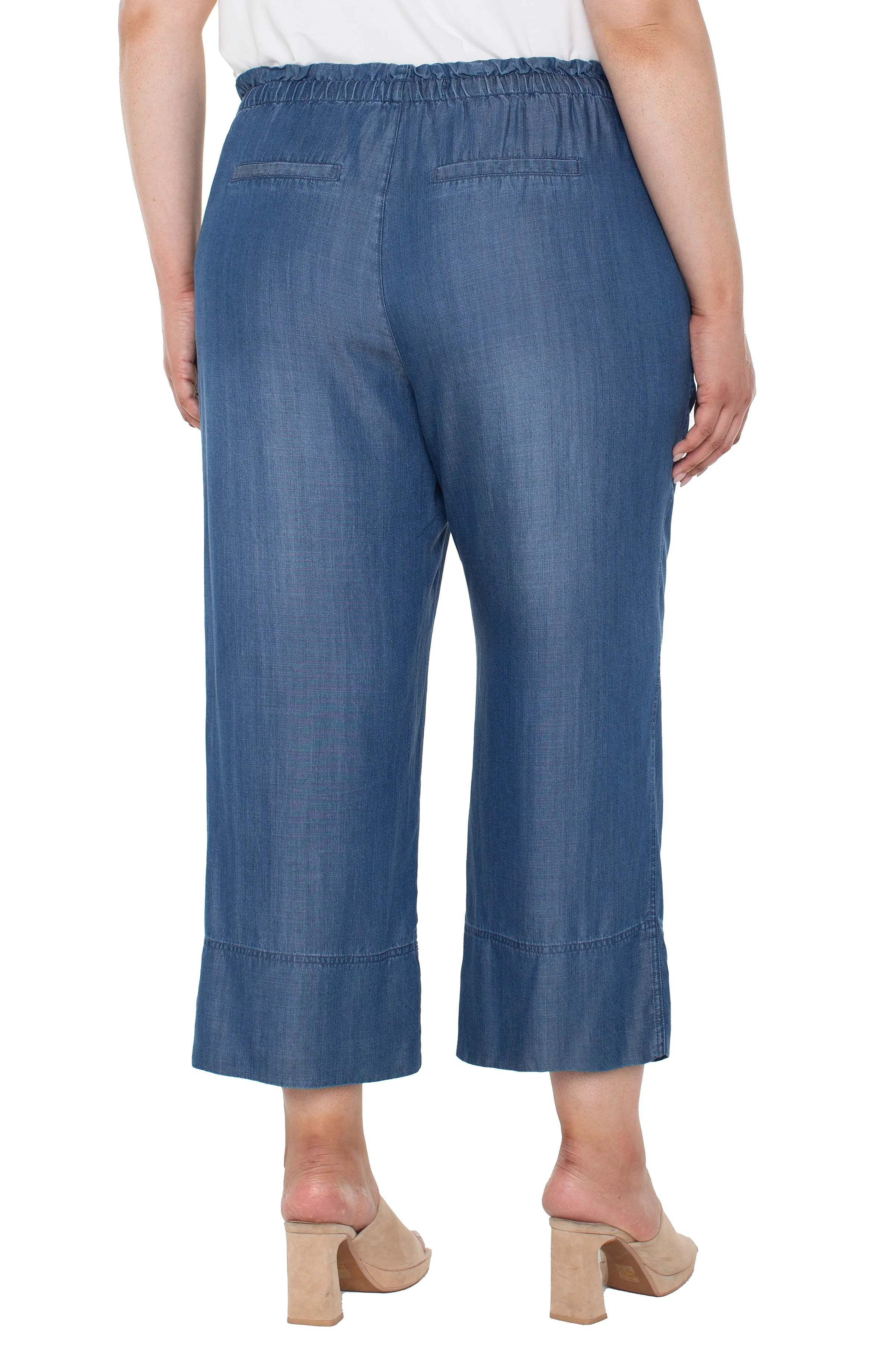 PULL-ON TIE WAIST WIDE LEG ANKLE - Image 2
