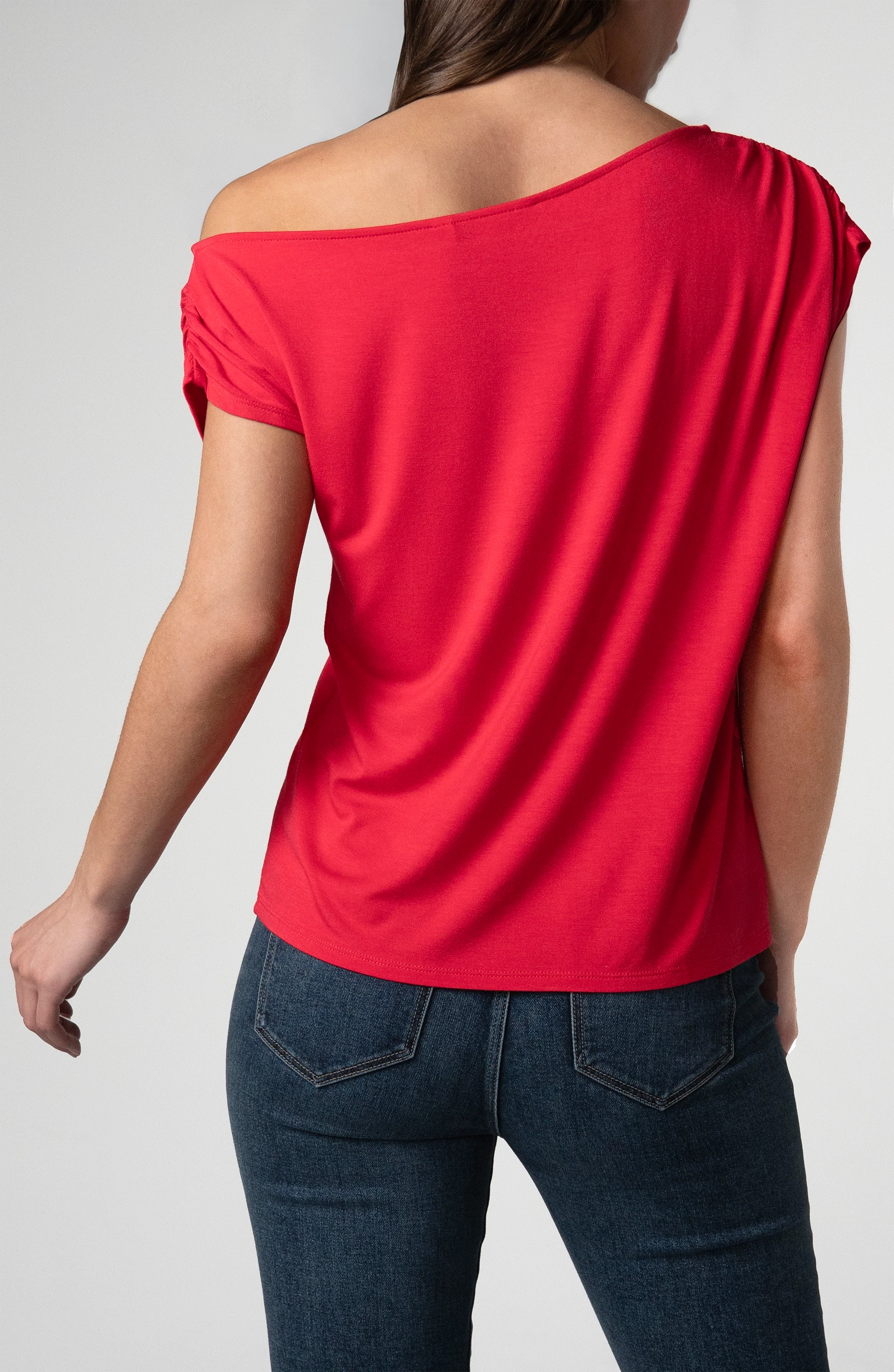 ASYMMETRICAL OFF SHOULDER KNIT TOP - Image 3