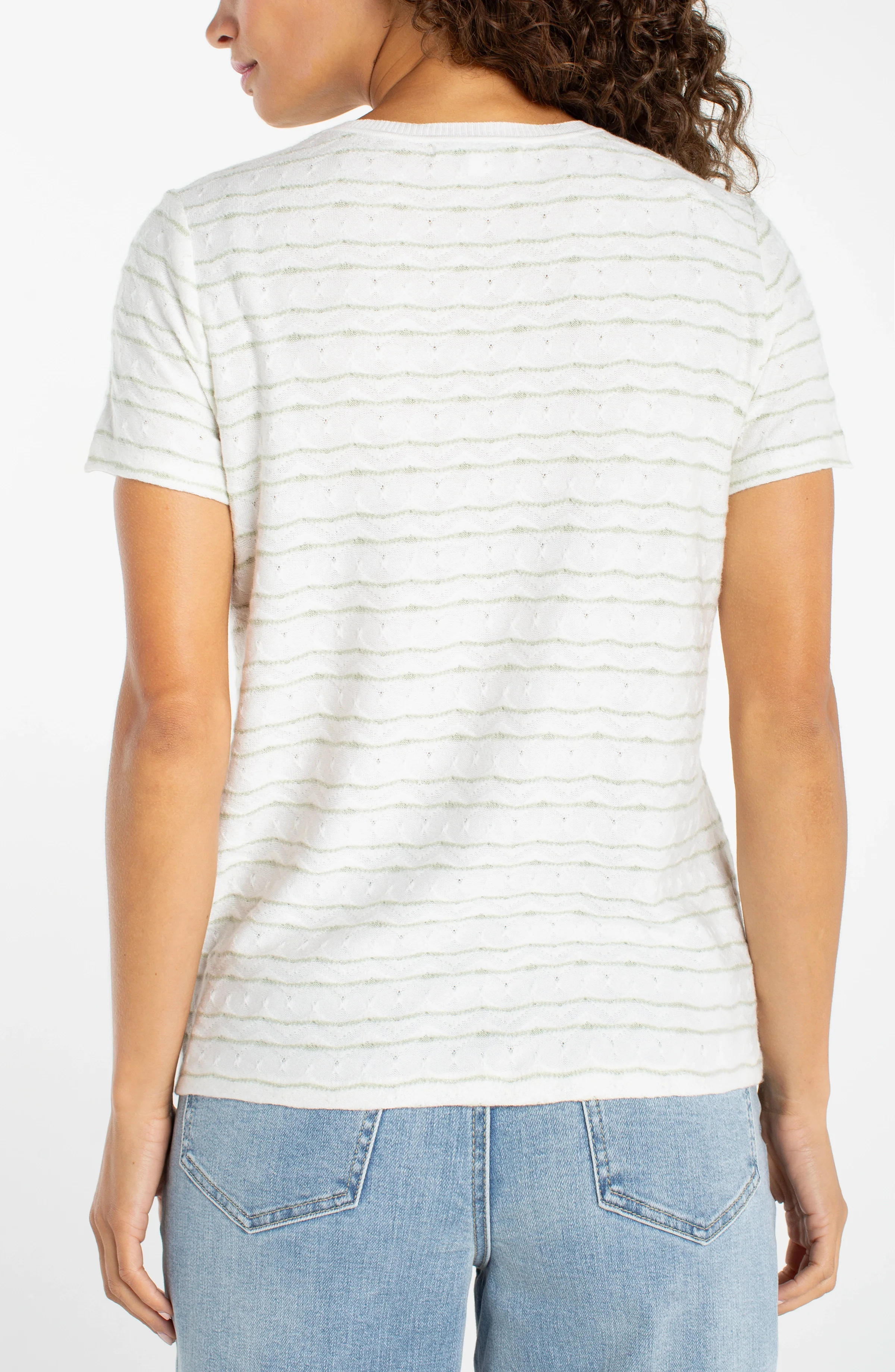 SHORT SLEEVE CREW NECK KNIT TEE - Image 2