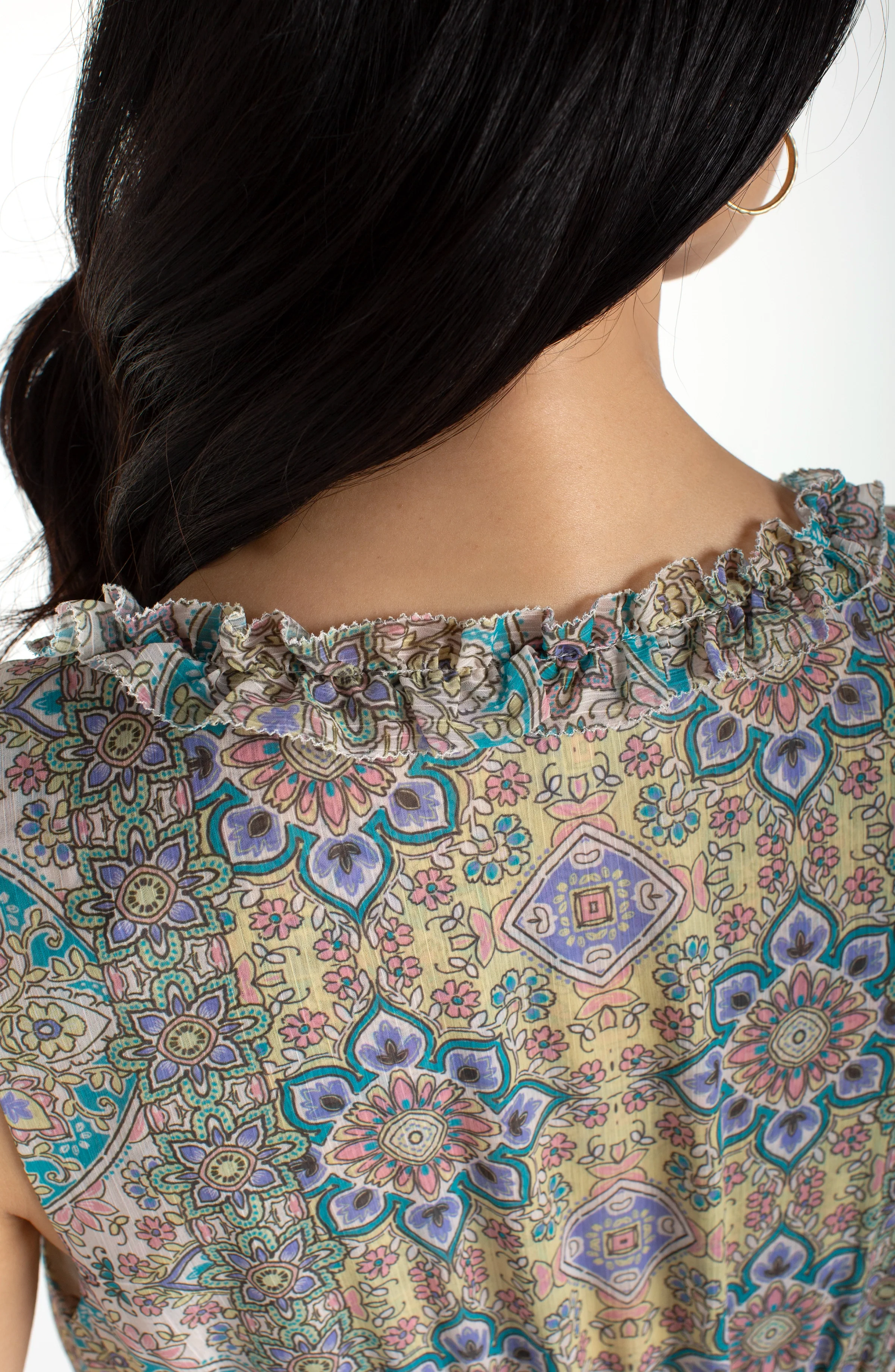 SLEEVELESS SMOCKED WAIST MAXI DRESS - Image 5