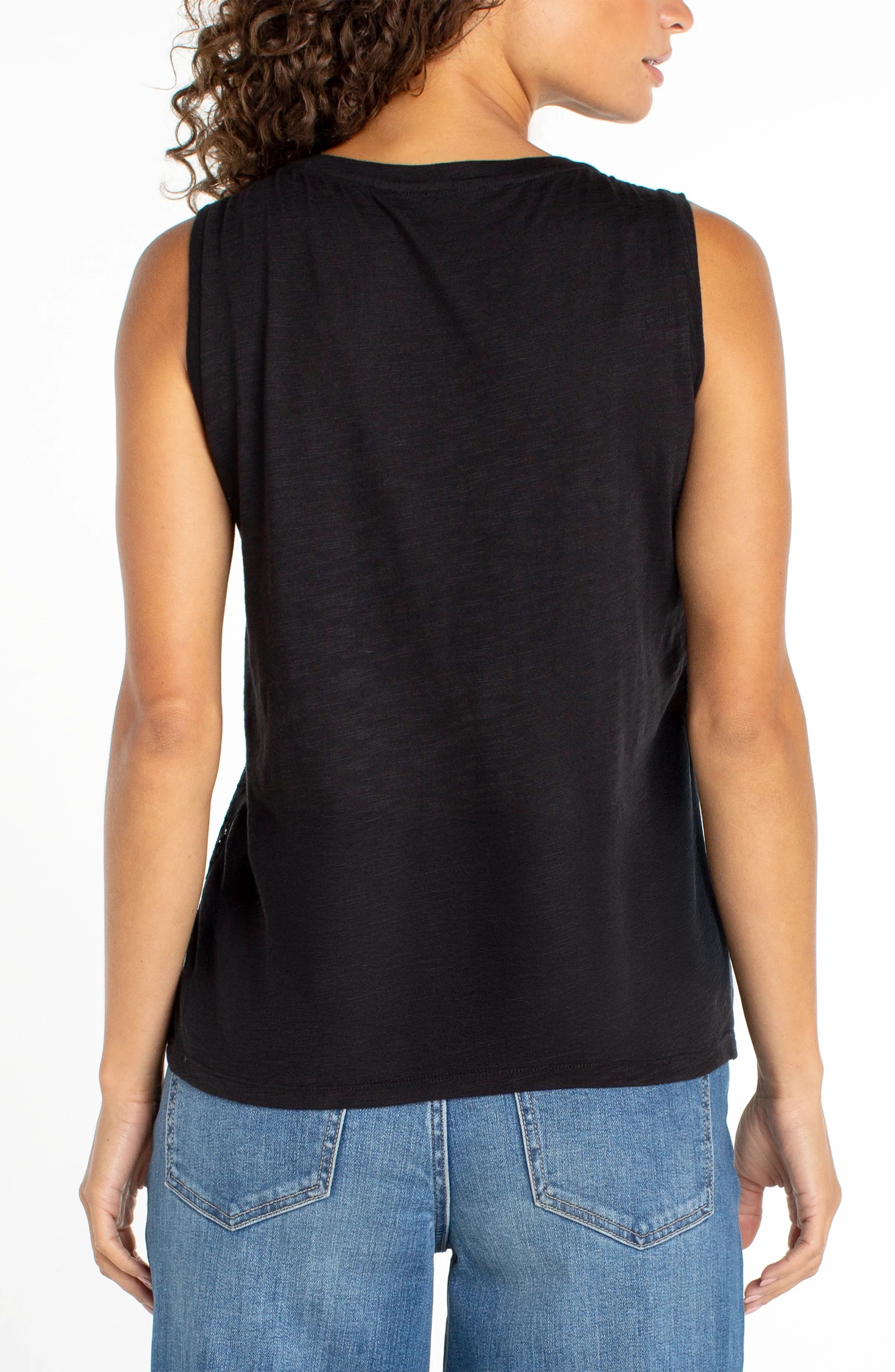 SLEEVELESS LACE-TO-KNIT HYBRID TOP - Image 2