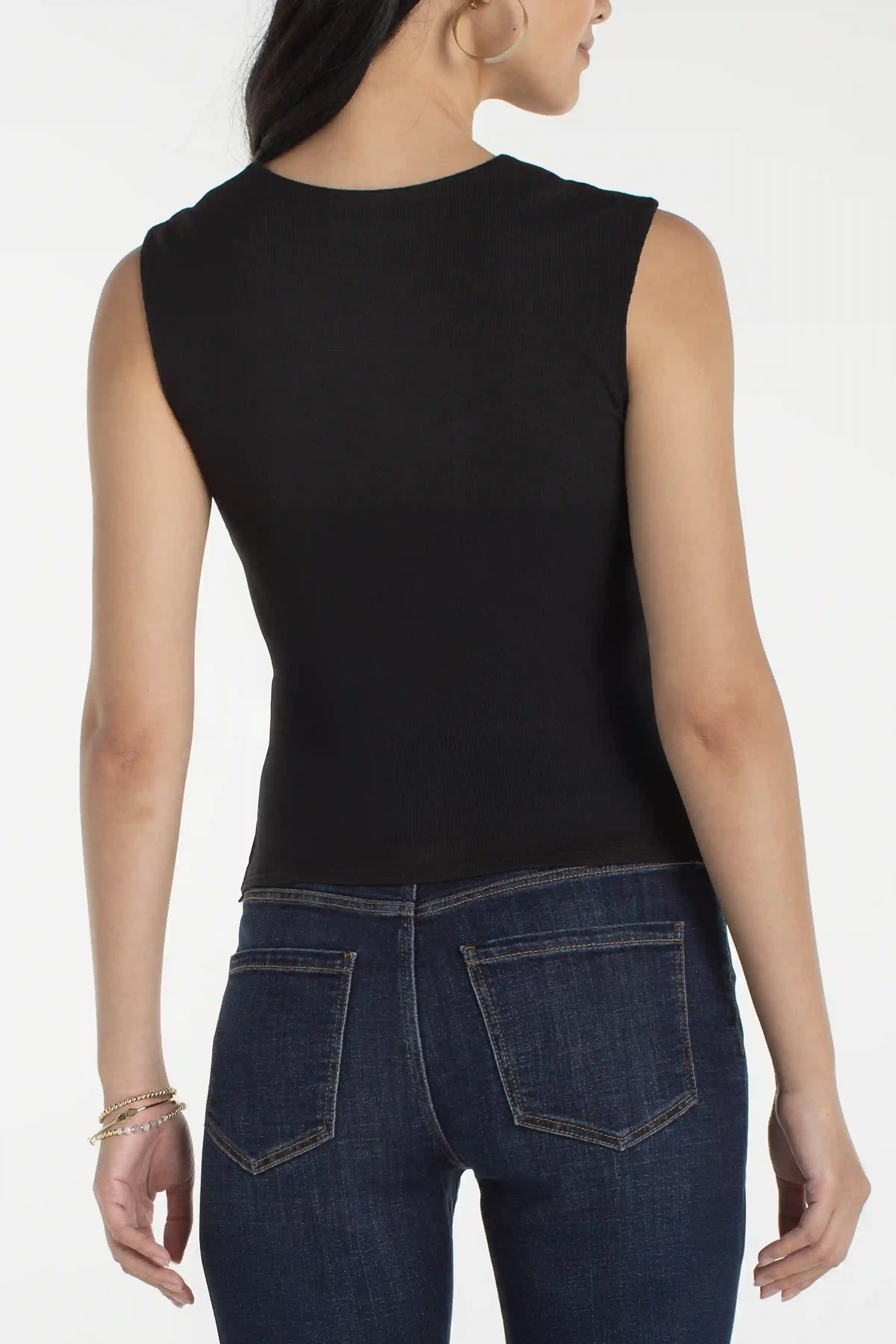 SLEEVELESS BUILT-IN BRA KNIT TOP - Image 3